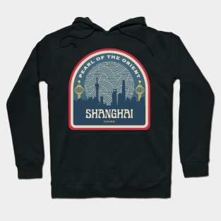 Vintage Shanghai Print Hoodie